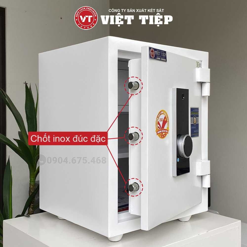 Két VM68 màu trắng với chốt inox đúc đặc Két VM68 màu trắng với chốt inox đúc đặc