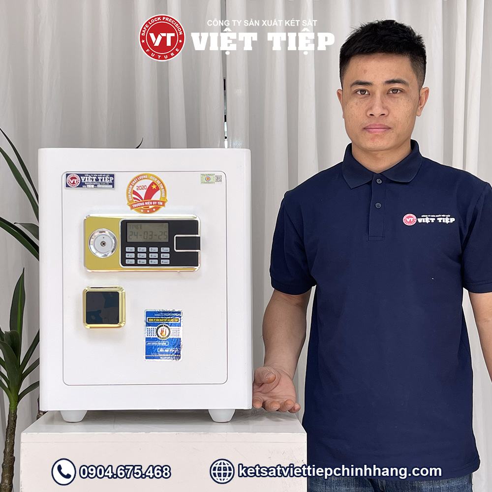 Két sắt gia đình VT56 màu trắng Két sắt gia đình VT56 màu trắng