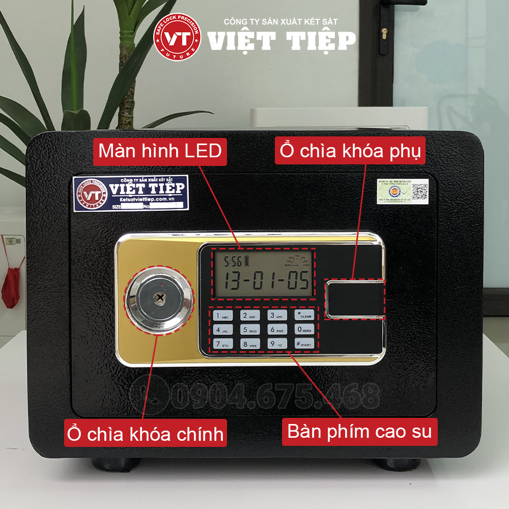 Hệ thống khóa điện tử của két sắt DT25 màu đen Hệ thống khóa điện tử của két sắt DT25 màu đen