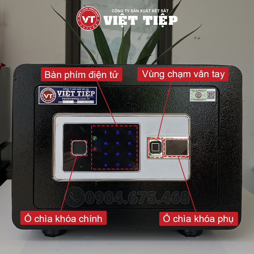 Hệ thống khóa điện tử VT25 màu đen Hệ thống khóa điện tử VT25 màu đen
