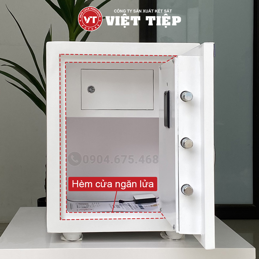 Hèm cửa ngăn lửa của két sắt VM56 màu trắng Hèm cửa ngăn lửa của két sắt VM56 màu trắng