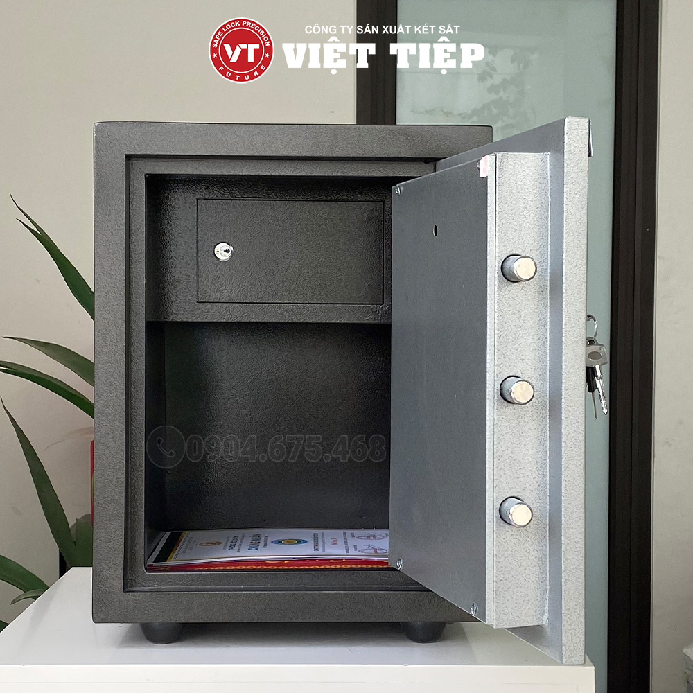Ngăn chứa đồ của két VK55 màu ghi xám Ngăn chứa đồ của két VK55 màu ghi xám