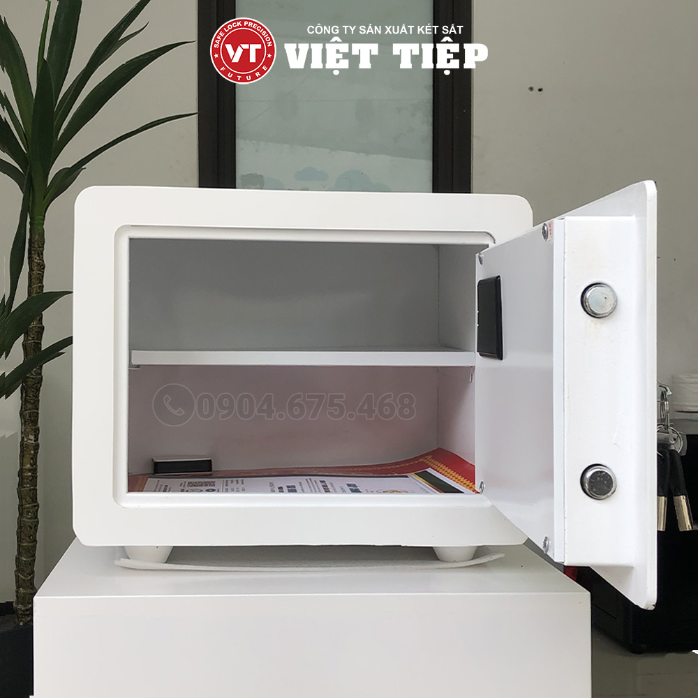 Két DT38 màu trắng có 2 ngăn tủ có thể phân chia linh hoạt Két DT38 màu trắng có 2 ngăn tủ có thể phân chia linh hoạt
