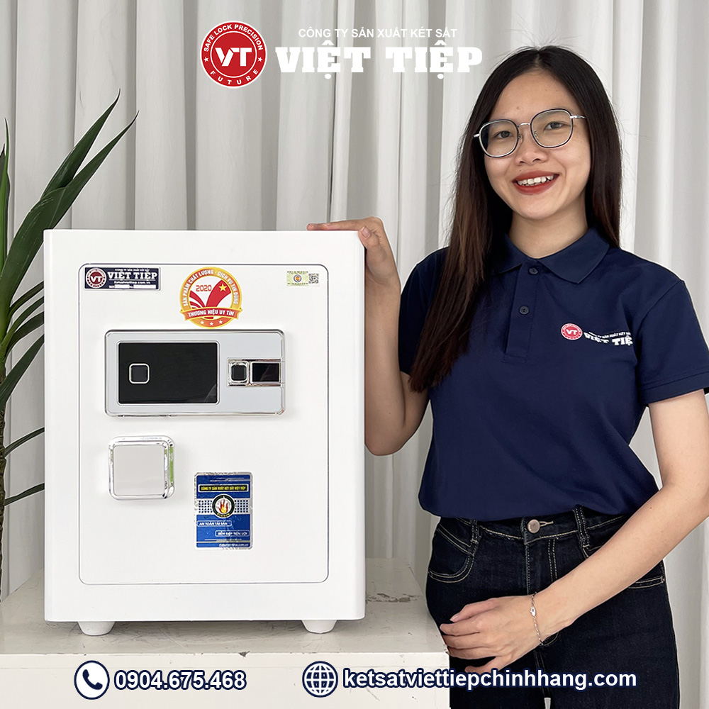 Két sắt gia đình VT56 màu trắng Két sắt gia đình VT56 màu trắng