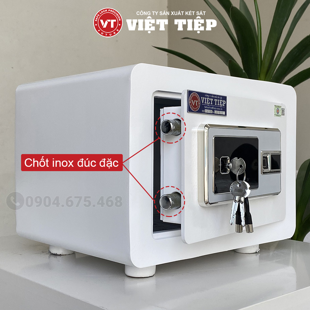 Chốt inox đúc đặc của két sắt VT25 màu trắng Chốt inox đúc đặc của két sắt VT25 màu trắng