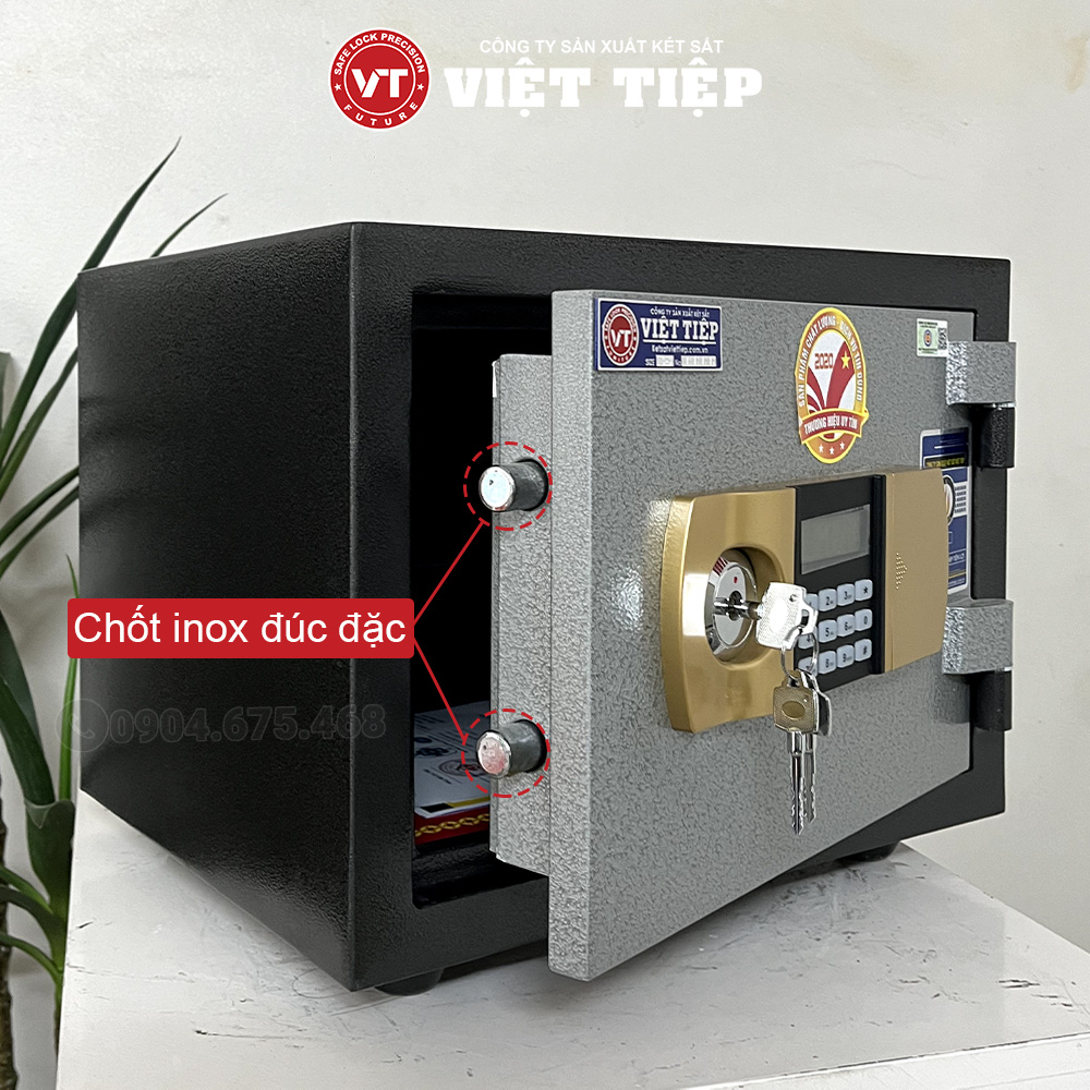 Chốt inox đúc đặc của két VE38 màu ghi xám Chốt inox đúc đặc của két VE38 màu ghi xám
