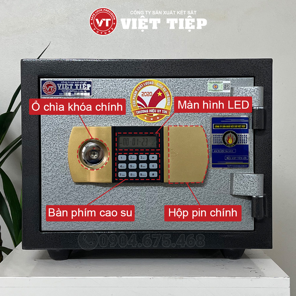 Hệ thống khóa điện tử két VE38 màu ghi xám Hệ thống khóa điện tử két VE38 màu ghi xám