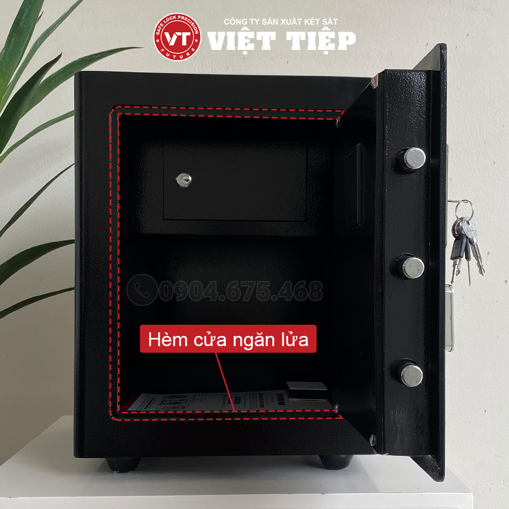 Hèm cửa ngăn lửa của két sắt VT56 màu đen Hèm cửa ngăn lửa của két sắt VT56 màu đen