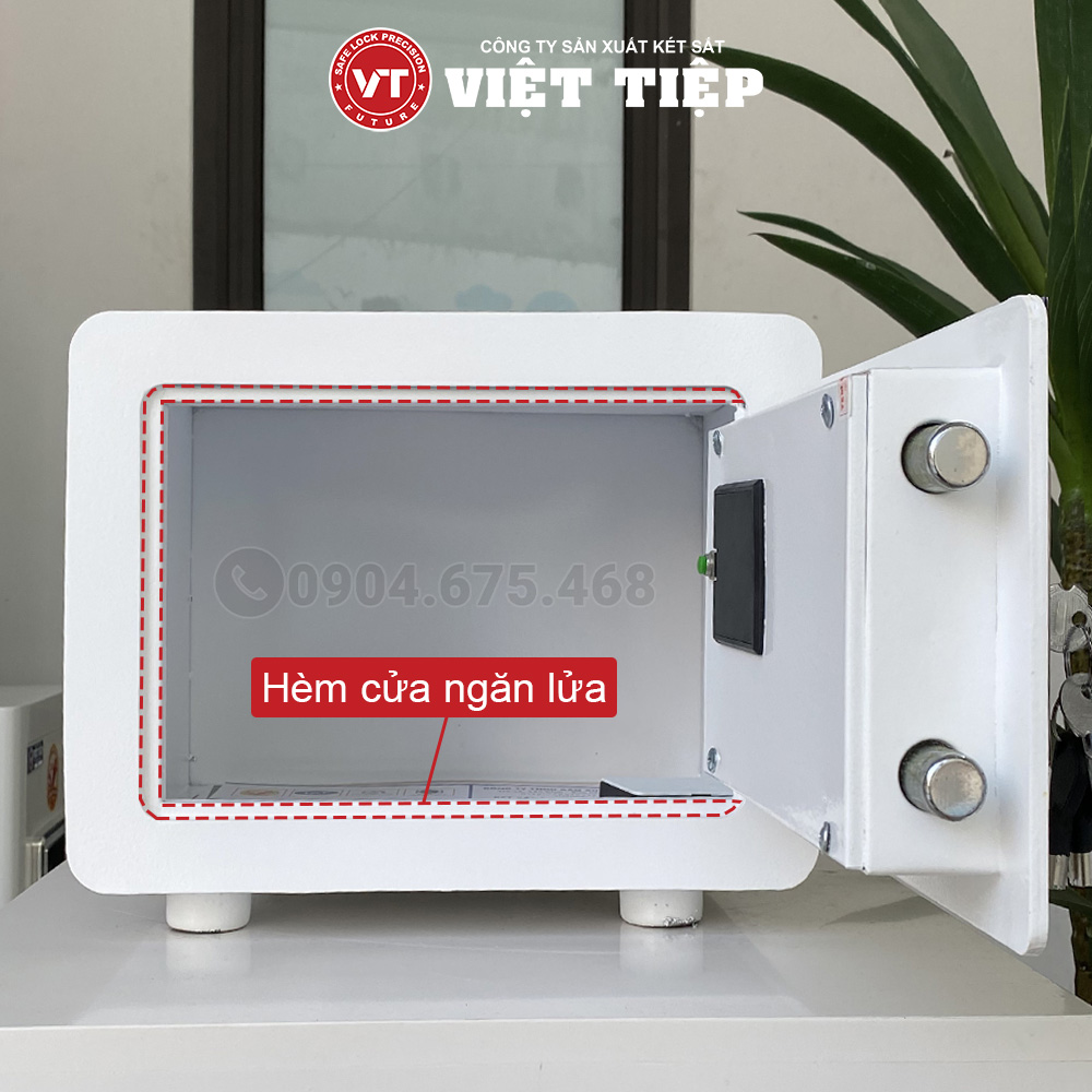 Hèm cửa ngăn lửa của két VT25 màu trắng Hèm cửa ngăn lửa của két VT25 màu trắng