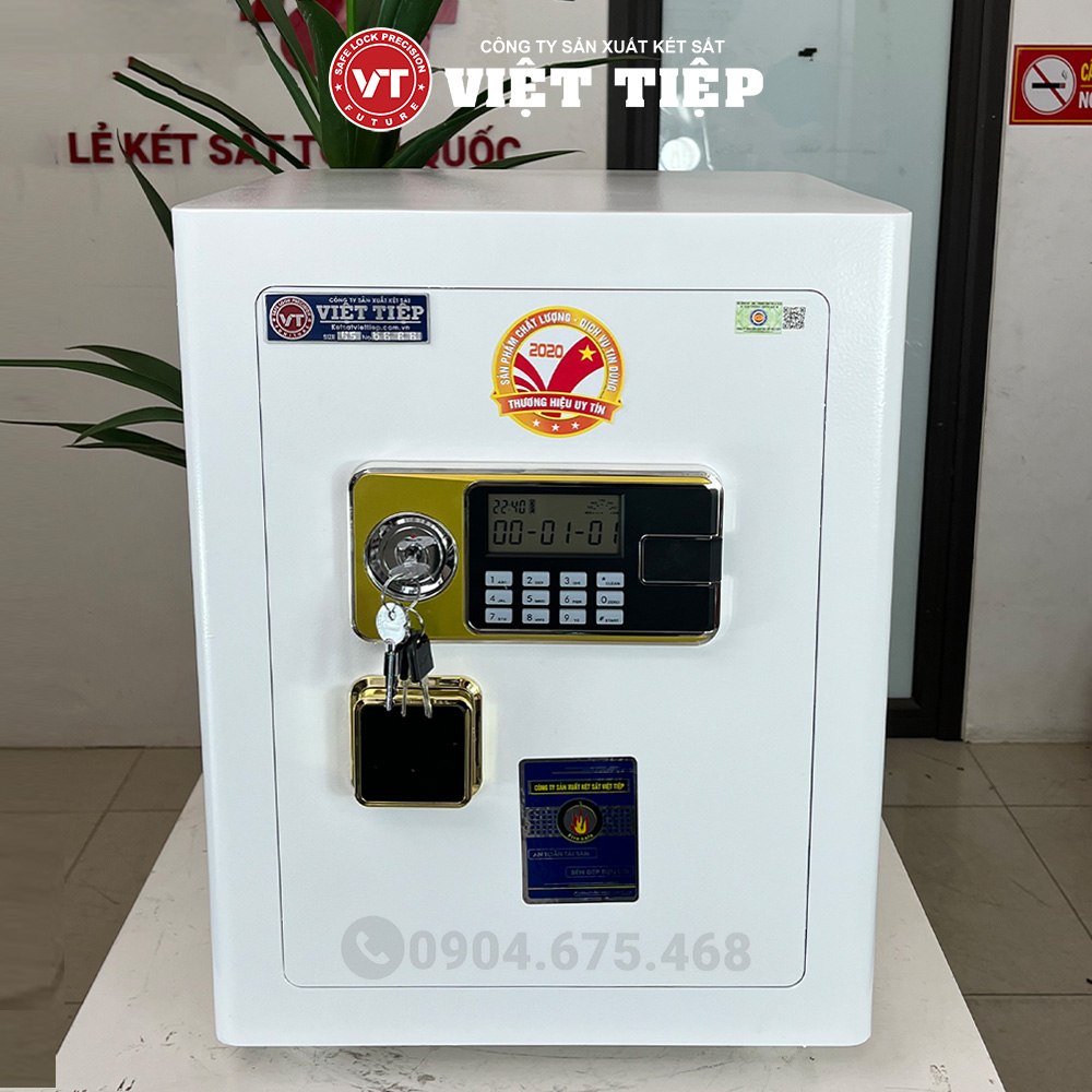 Két sắt điện tử DT68 màu trắng Két sắt điện tử DT68 màu trắng